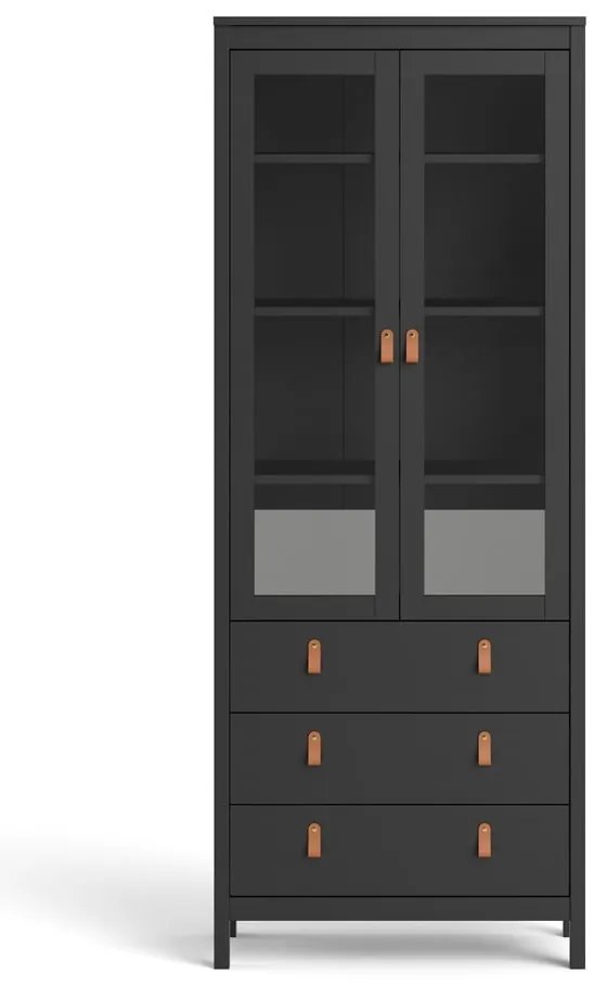 Черна витрина 78x199 cm Madrid – Tvilum