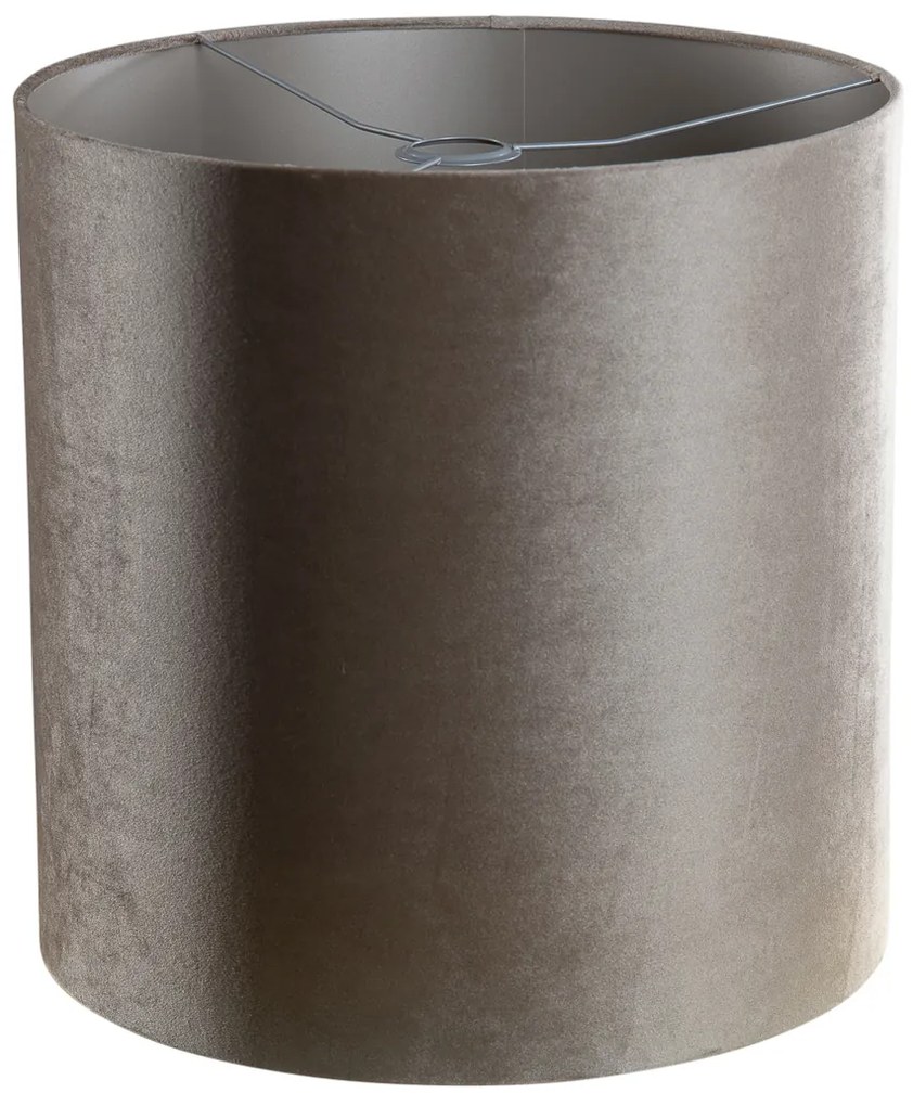 Кадифен абажур Taupe цилиндър 40/40/40