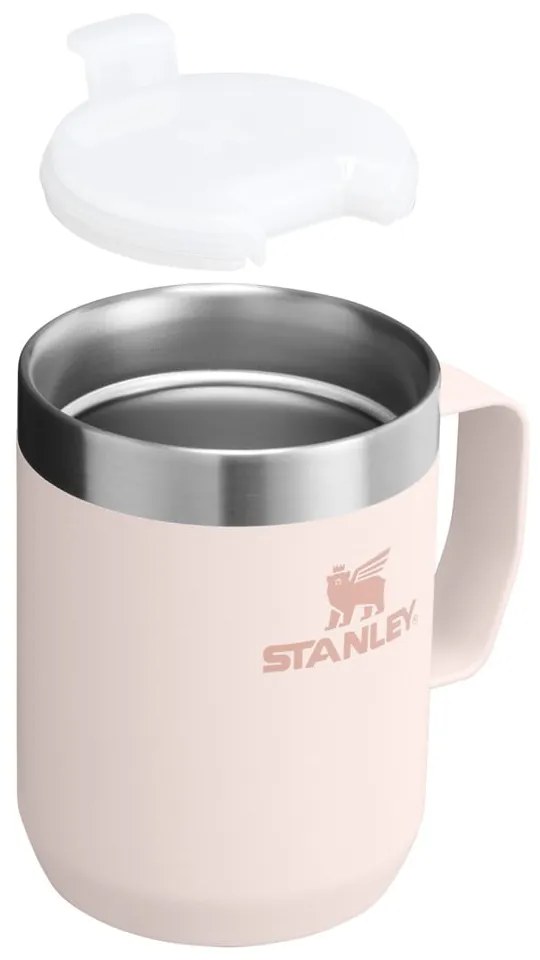 Светлорозова термочаша от неръждаема стомана 230 ml Stay-Hot Camp Mug Rose Quartz – Stanley