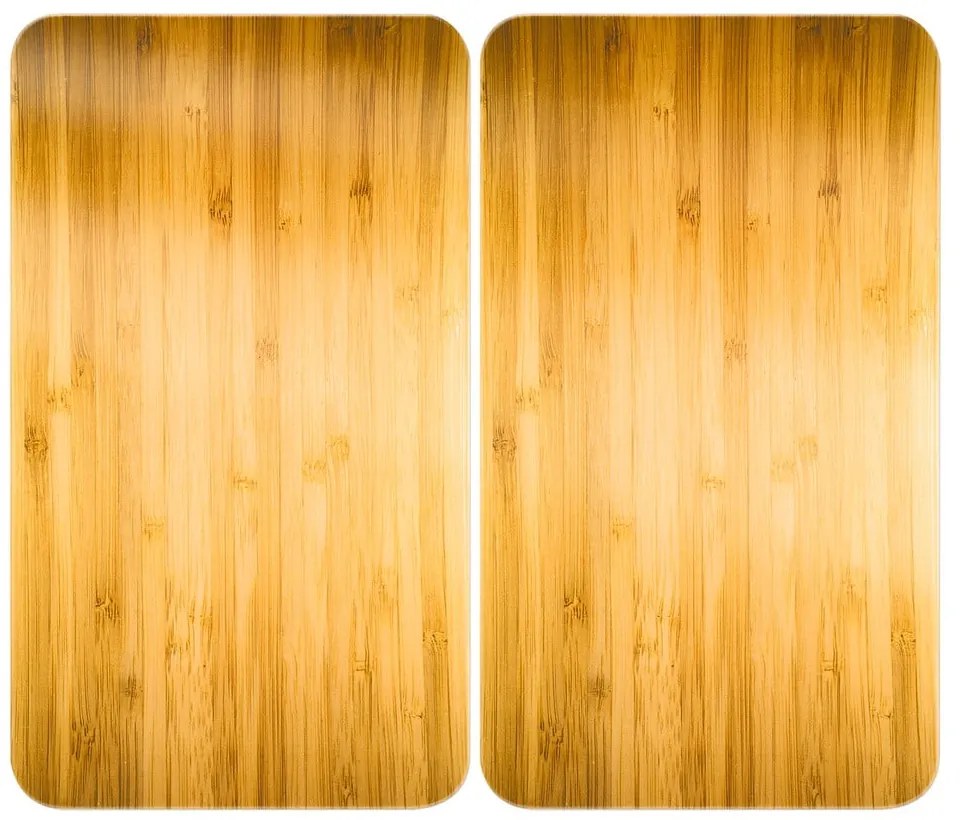 Капаци за печка 2 бр. от закалено стъкло 52x30 cm Wooden – Maximex