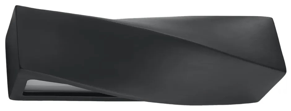 Черна керамична стенна лампа Taurus - Sollux