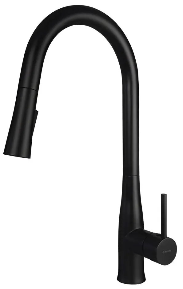 Deante BDH_N72M - Кран за мивка с издърпваща се пръскачка LUKRECJA черен