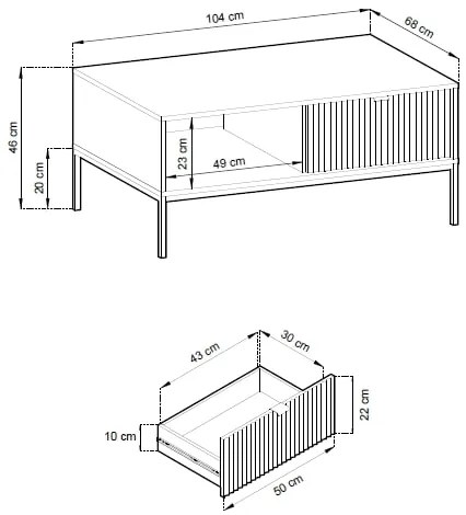 Масичка за кафе Palermo-Black