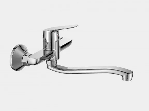 Стенен смесител за умивалник LINNI ICF 5452152, месинг, хром, 27.1x17.6x9.8см