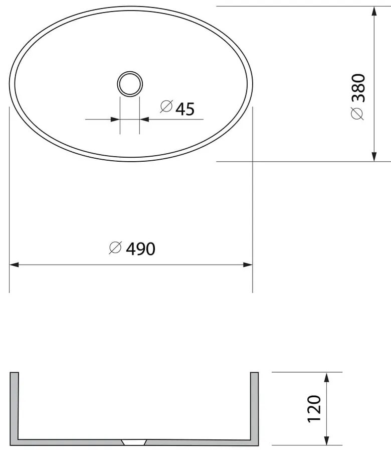Черна стъклена мивка 49x38 cm Nobal – Sapho