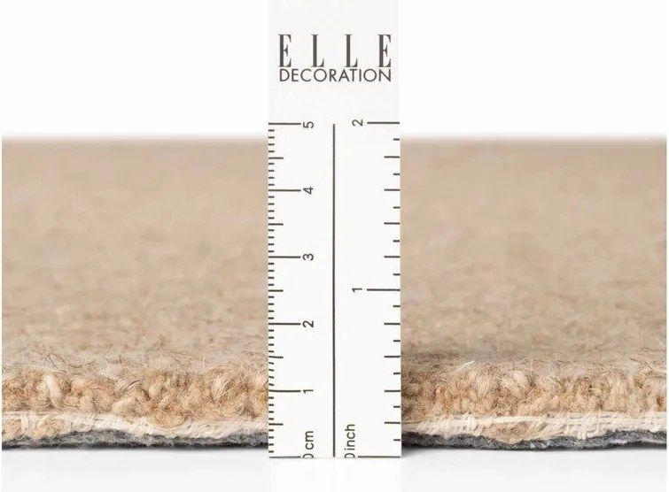 Ръчно изработен вълнен кръгъл килим в естествен цвят ø 160 cm Puristic Knots – Elle Decoration