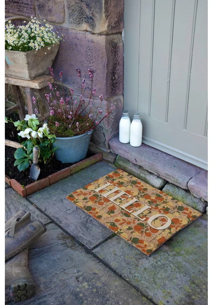 Изтривалка от кокосови влакна 40x60 cm Hello Floral – Artsy Doormats