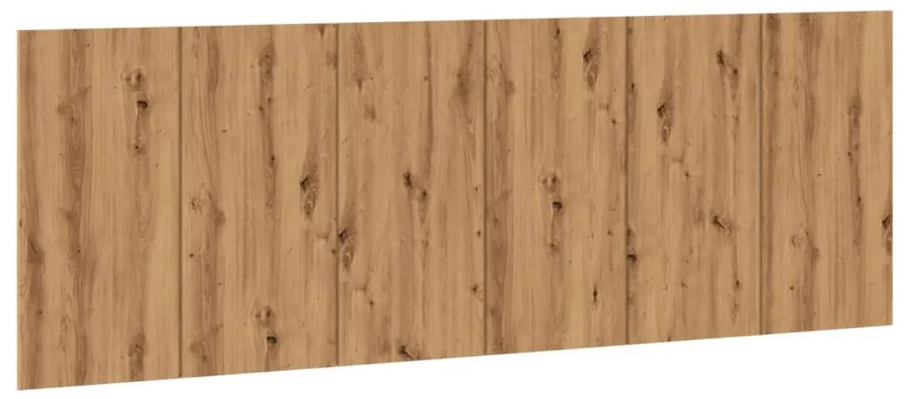 856831 vidaXL Стенна табла за легло дъб артизан 240x1,5x80 см инженерно дърво