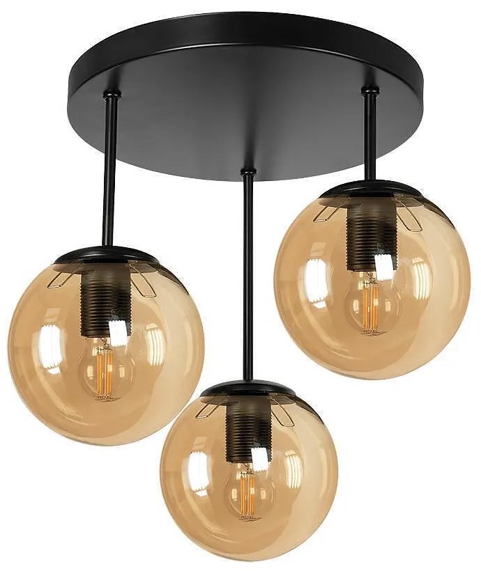 Полилей ГАЛА, черен/мед, 3xE27