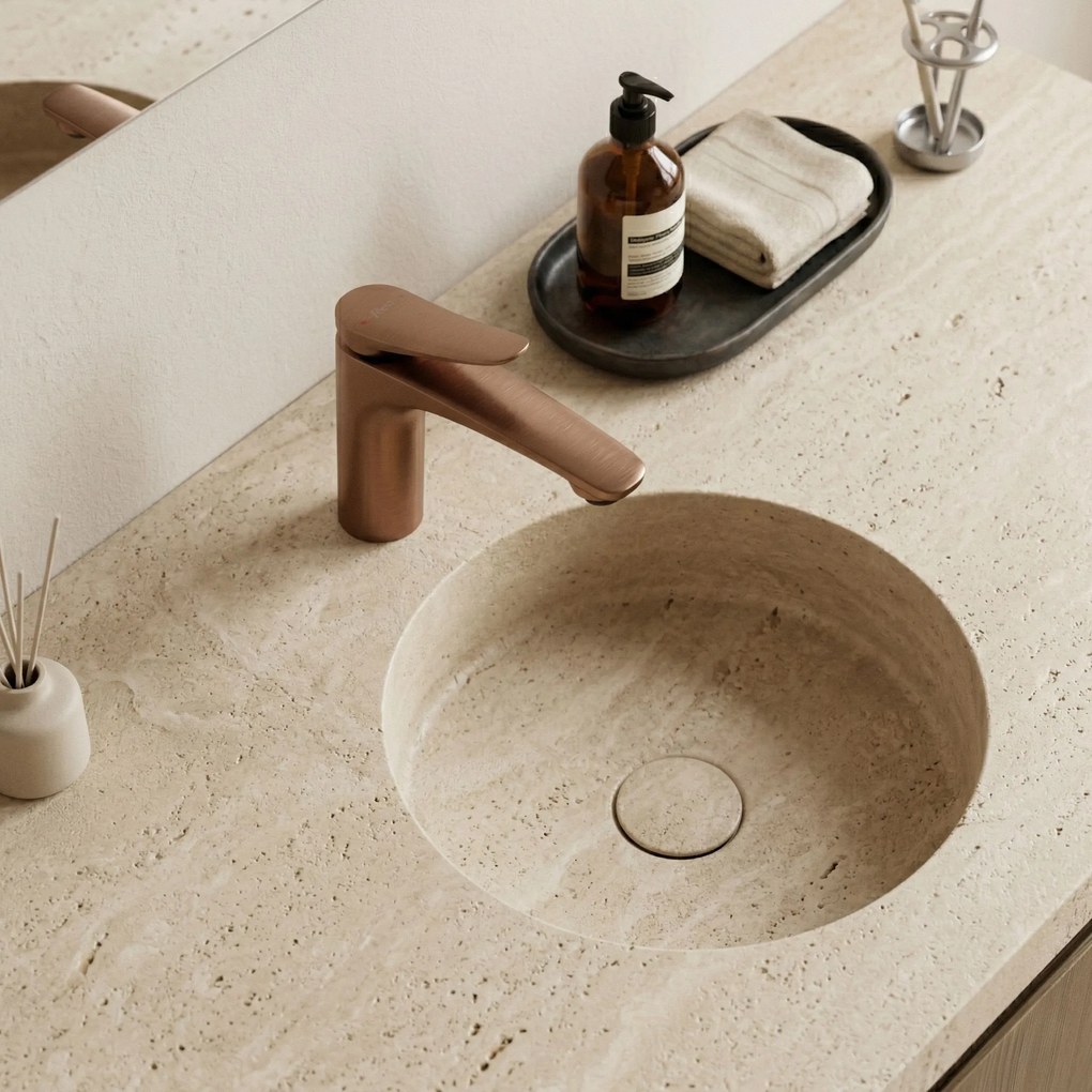 Смесител за мивка PREMIUM REA Vision Copper Brush Low