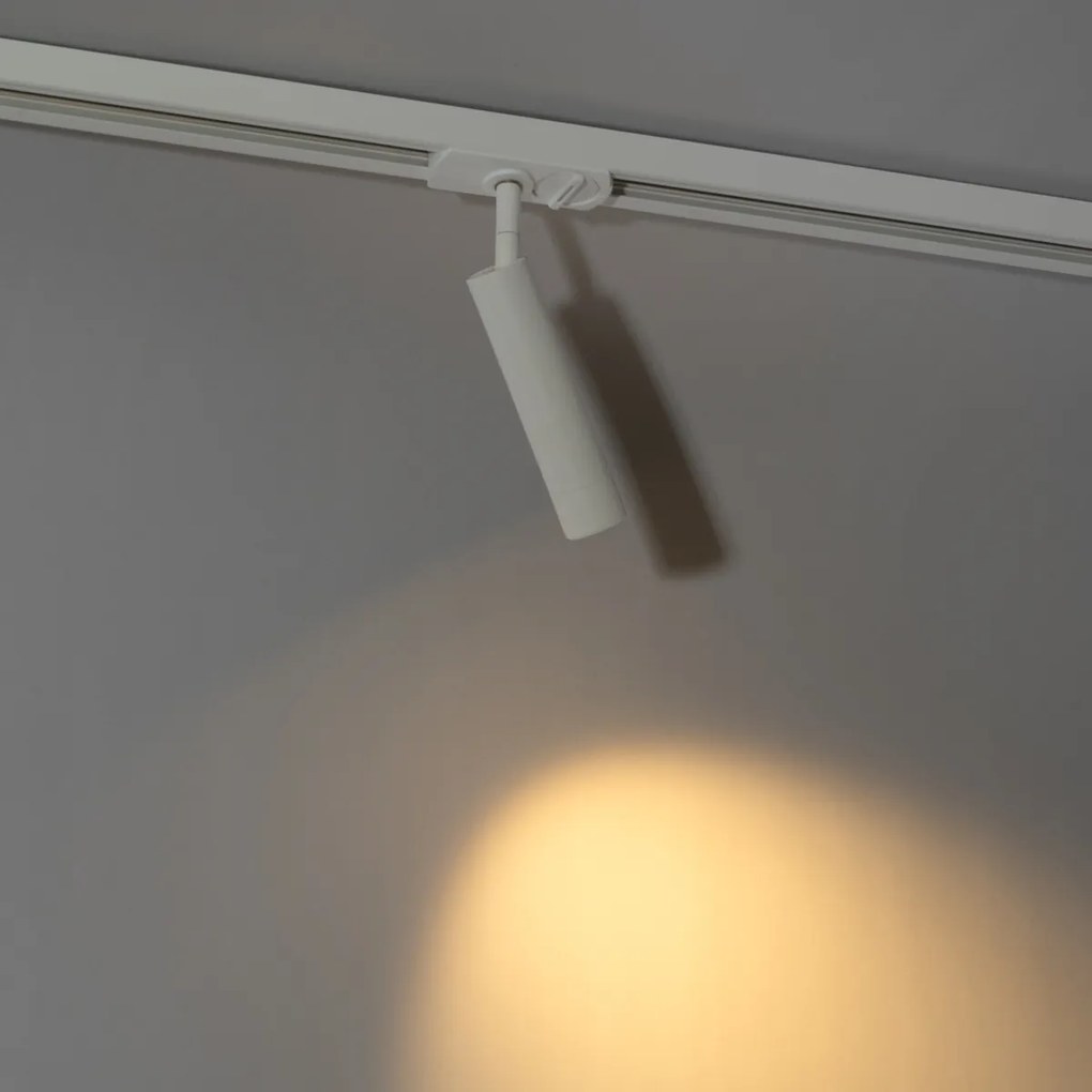 Модерен прожектор бял за 1-фазна релсова система - Iconic Ivy