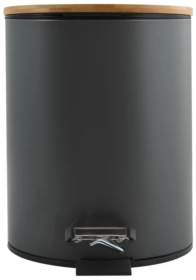 Тъмносиво стоманено кошче за боклук с педал 5 l Adonis – Spirella