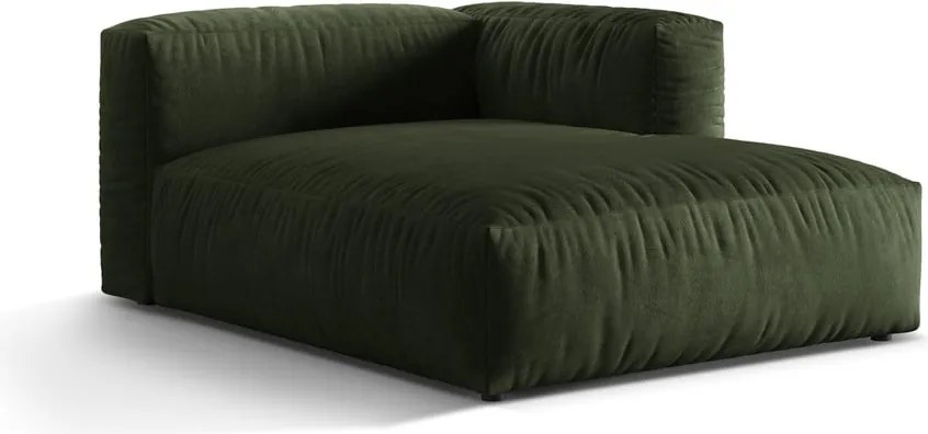 Зелен кадифен модул за диван (десен ъгъл) Martina – Micadoni