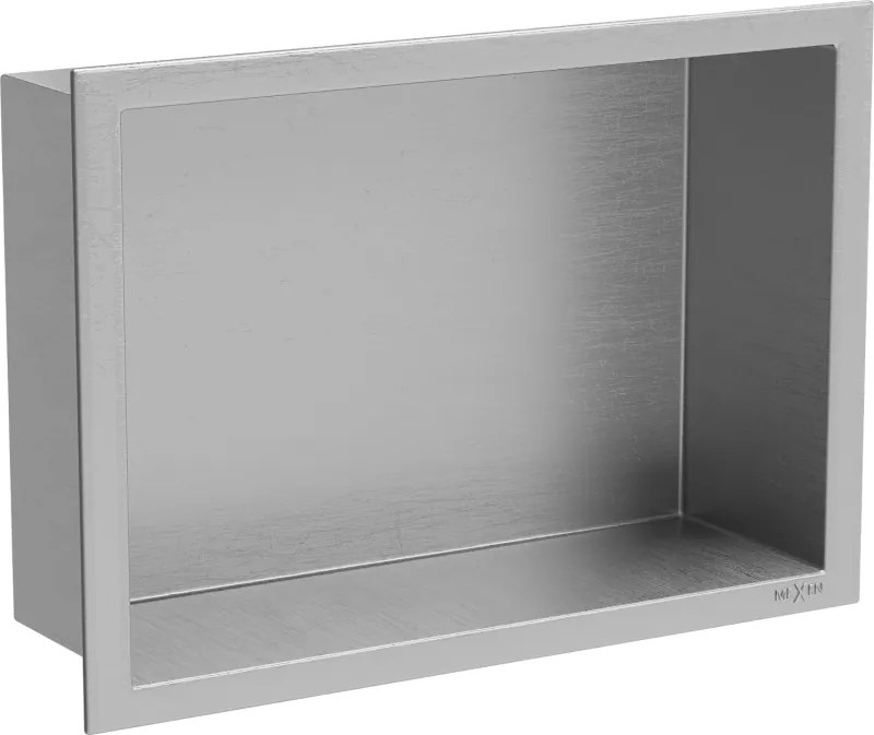 Mexen X-Wall-R нишева полица с яка 30 x 20 см, инокс - 1910302010