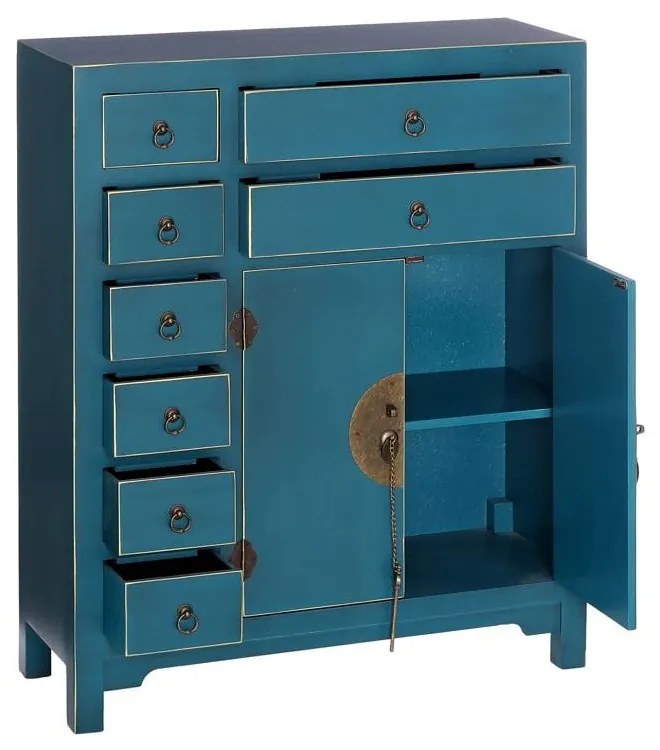 Син висок скрин 73x90 cm Oriente – Ixia