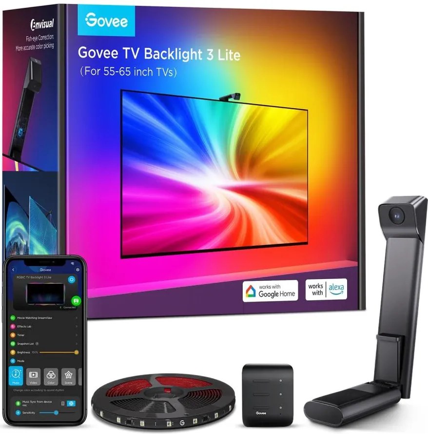 Govee - TV Backlight 3 Lite TV 55-65" SMART LED подсветка RGBICW Wi-Fi IP67 + д.у.