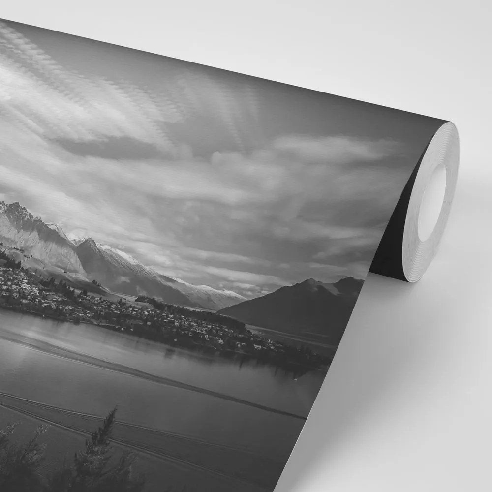 Фототапет – Вечерно черно-бяло езеро