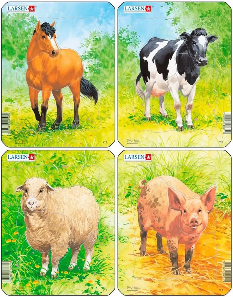 Larsen - Пъзел: Серия "Домашни животни" – 5 части, малък