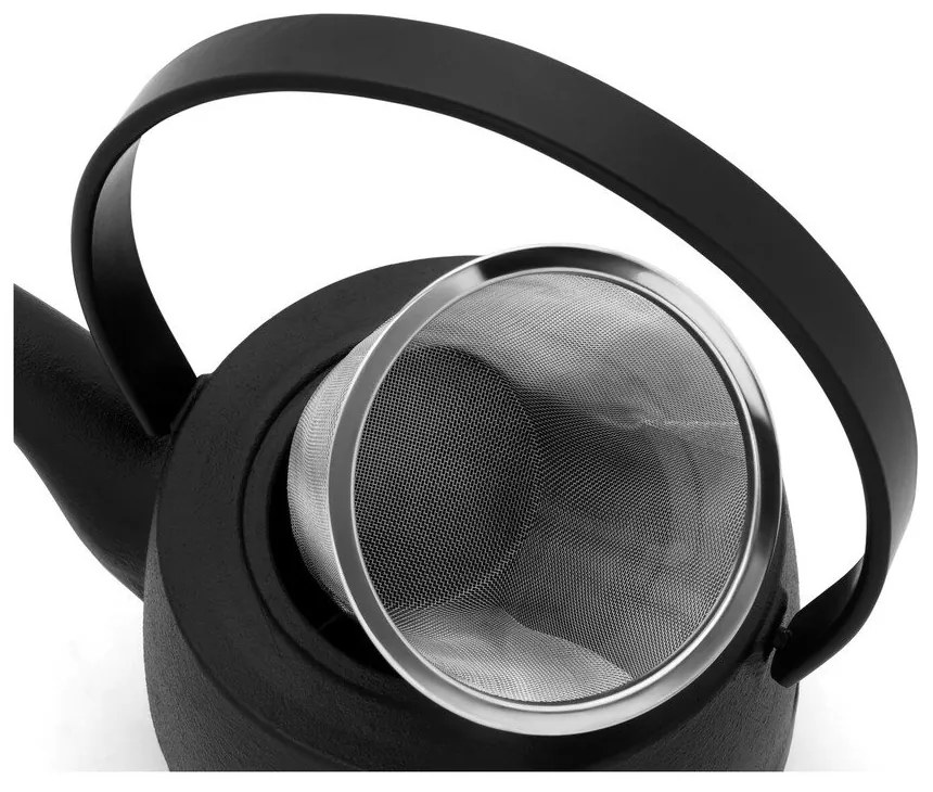 Черен чугунен чайник с цедка 1,2 l Kobe – Bredemeijer