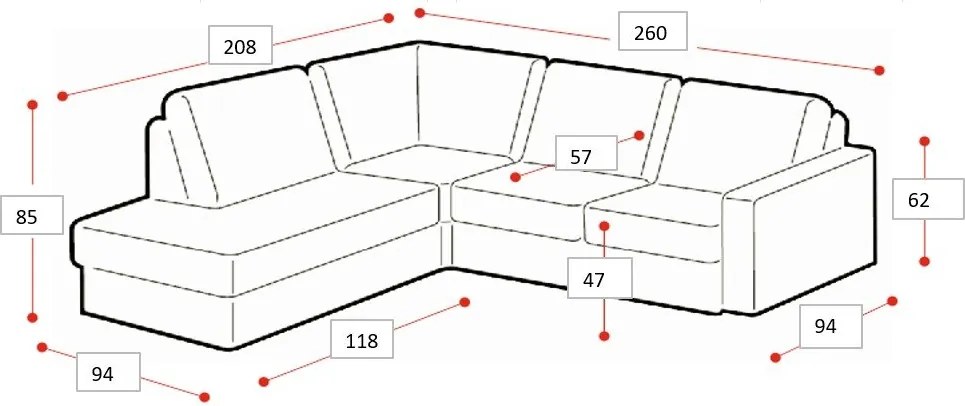 Зелен шенилов ъглов диван (десен ъгъл/L форма) Amsterdam – Scandic
