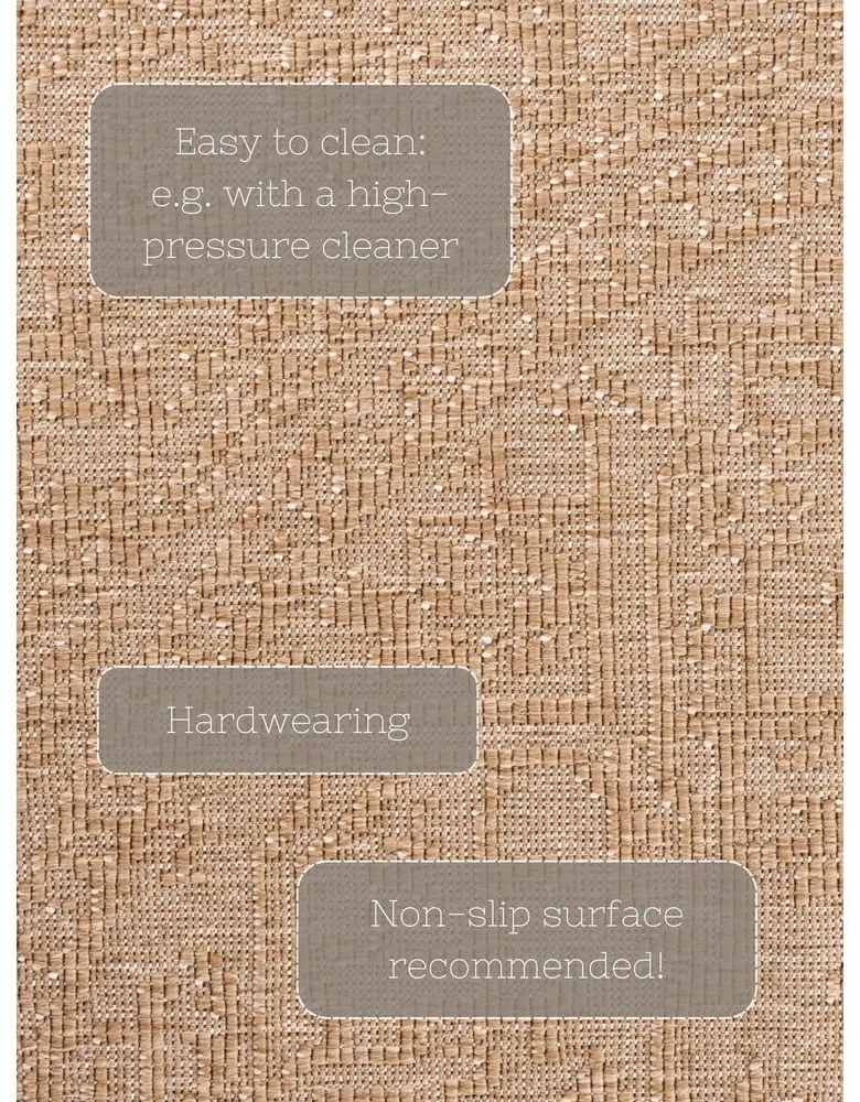 Кръгъл килим за открито и закрито в цвят слонова кост и бежово ø 160 cm Duet Kona – NORTHRUGS