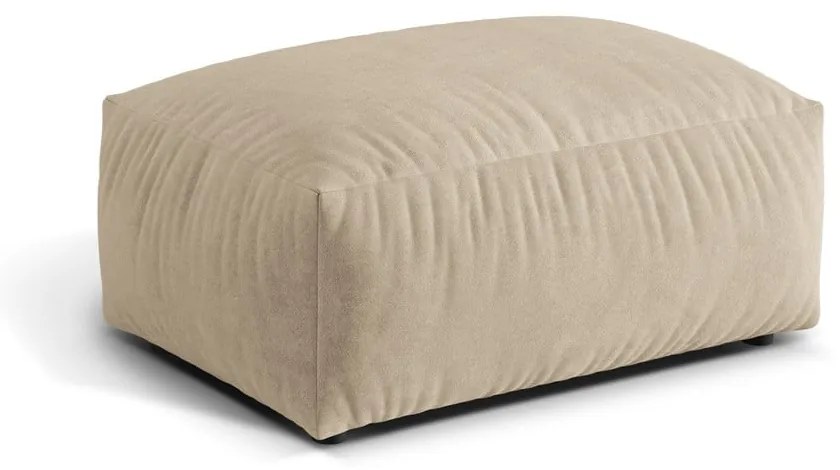 Бежова кадифена модулна табуретка Martina – Micadoni