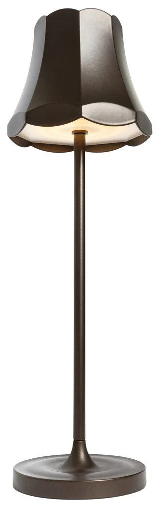 Комплект от 2 ретро настолни лампи тъмно бронз акумулаторни IP44 - Granny