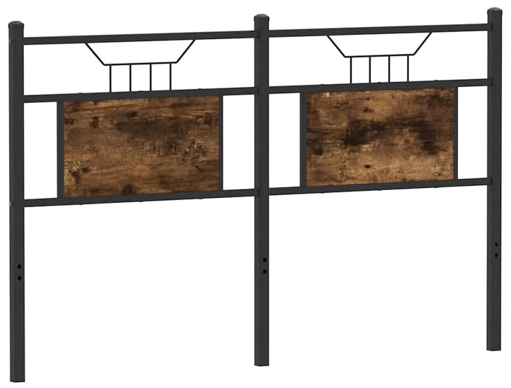 4106775 vidaXL Резервна табла за легло, опушен дъб, 137 см, инженерно дърво и стомана