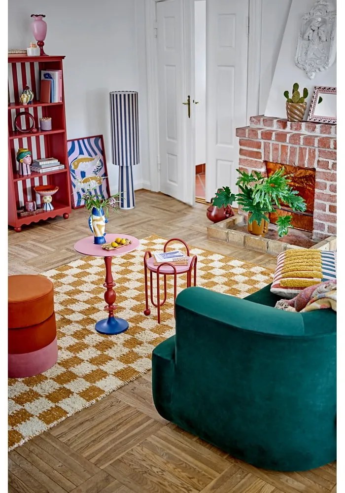 Бежов/кехлибарен памучен килим 140x200 cm Chola – Bloomingville