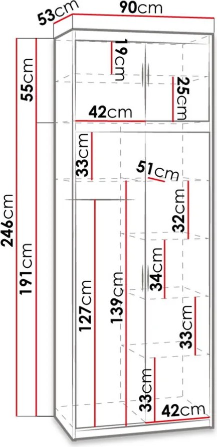 Гардероб Elena 2D plus-Drus