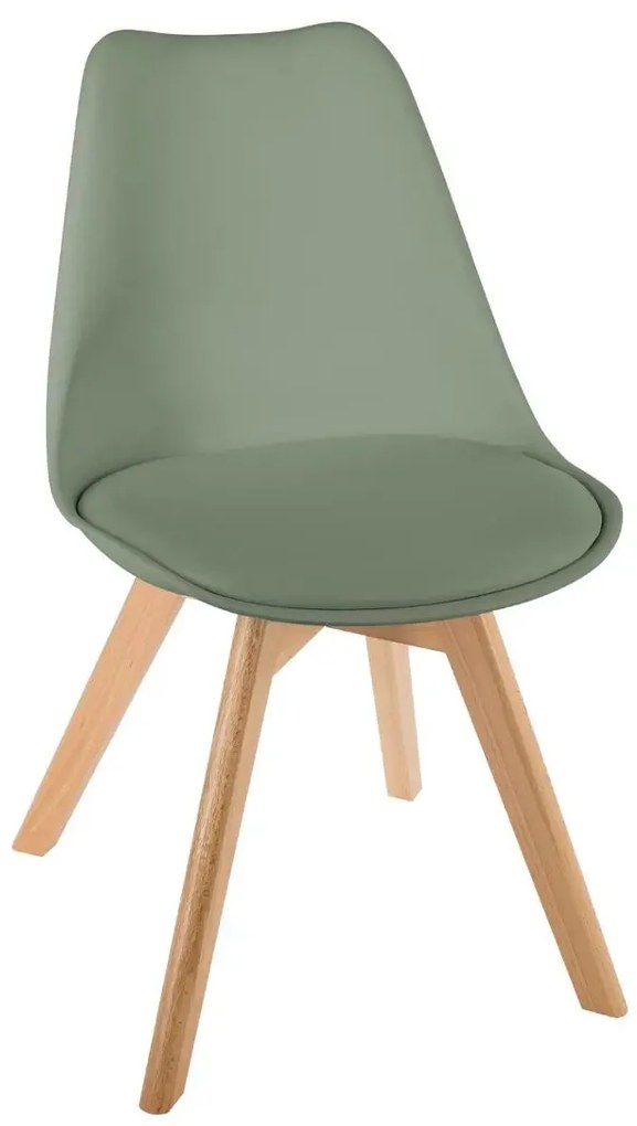 Трапезен стол atmosphera Baya, Полипропилен, Бук - Горчица