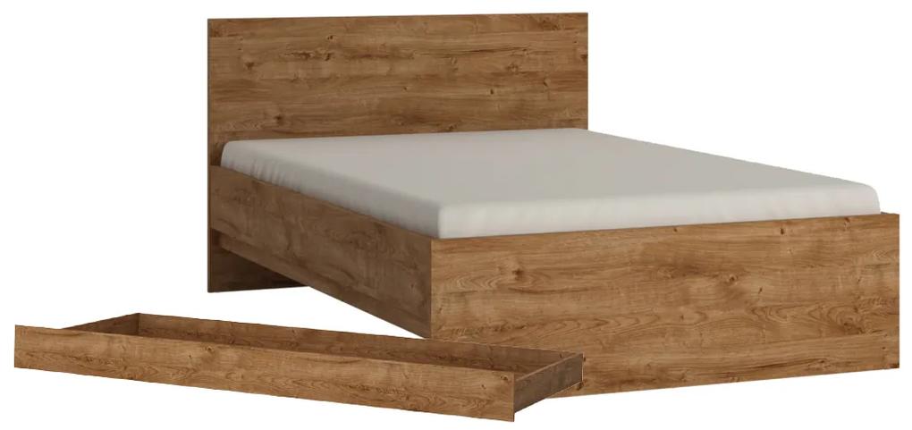 Легло + решетка + допълнително легло  FRILO, 120x200, златен дъб ribbeck