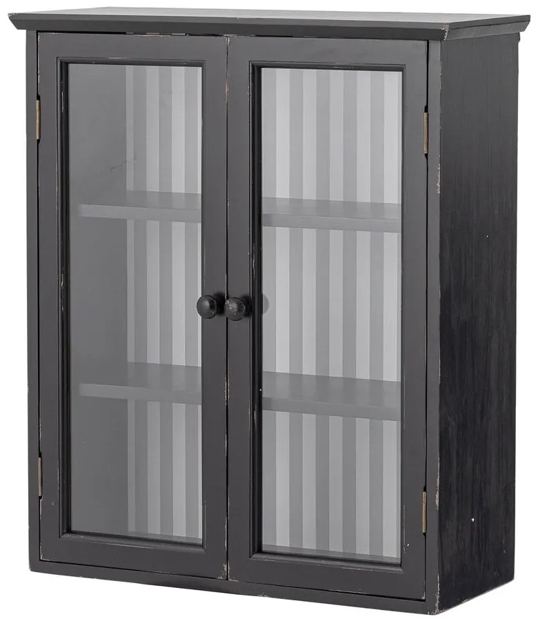Черна висяща витрина от масивна ела 51,5x66,5x22,5 cm Hazem – Bloomingville