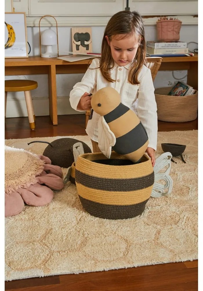 Текстилна детска кошница за играчки ø 30x32 cm Mama Bee – Lorena Canals