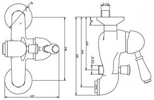 Смесител за баня TEOREMA TIFFanY-Bronze