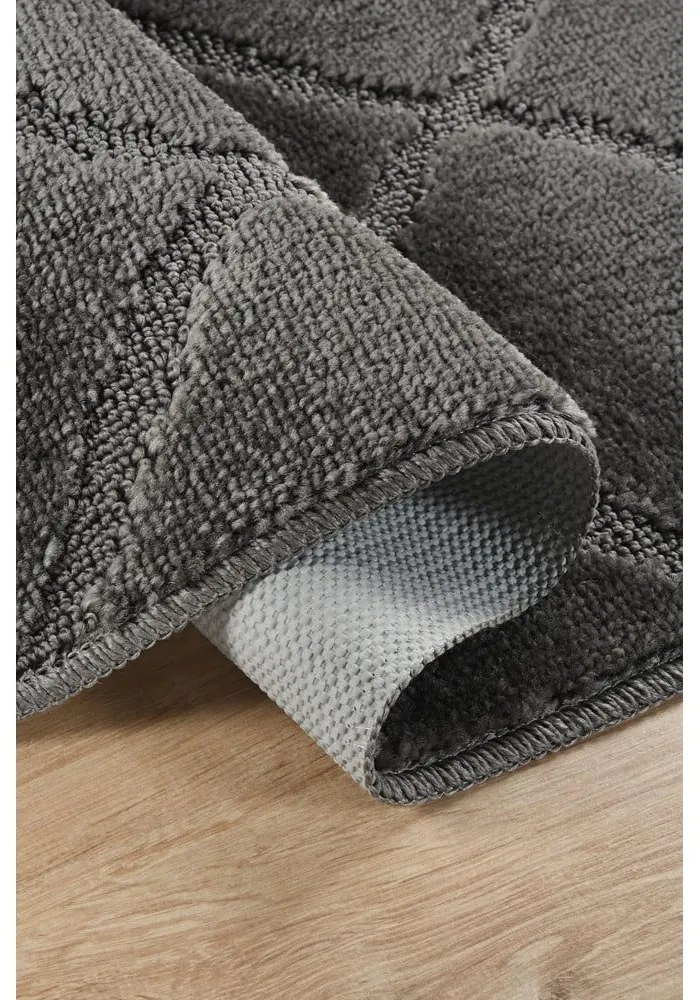 Антрацитни килими за баня в комплект от 2 бр. 50x80 cm Cizgili – Foutastic