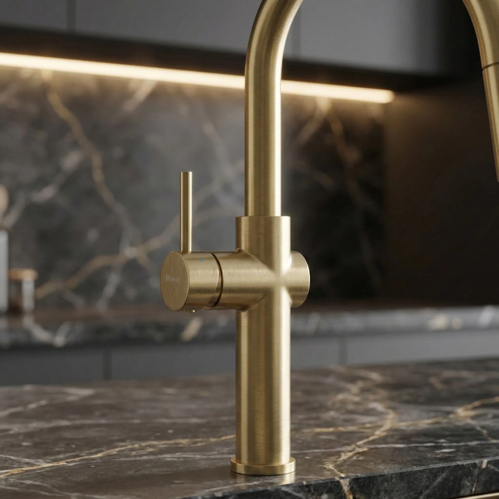 Смесител за кухня Rea Fresh High Gold Brush