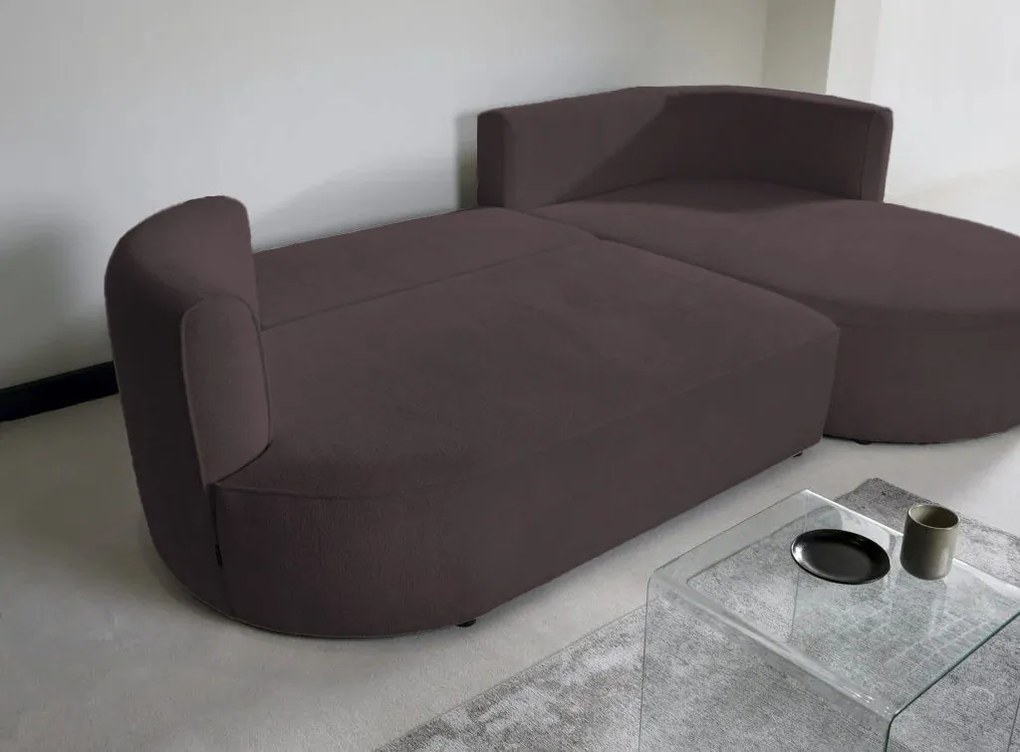 Ъглов диван Айрис Мини-кафяв-десен