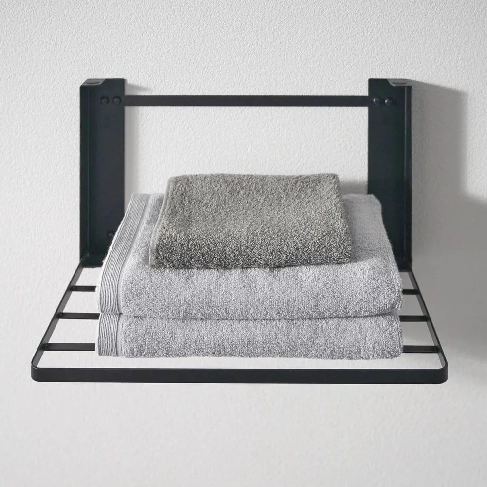 Матово черен стенен стоманен рафт за баня Tower – YAMAZAKI