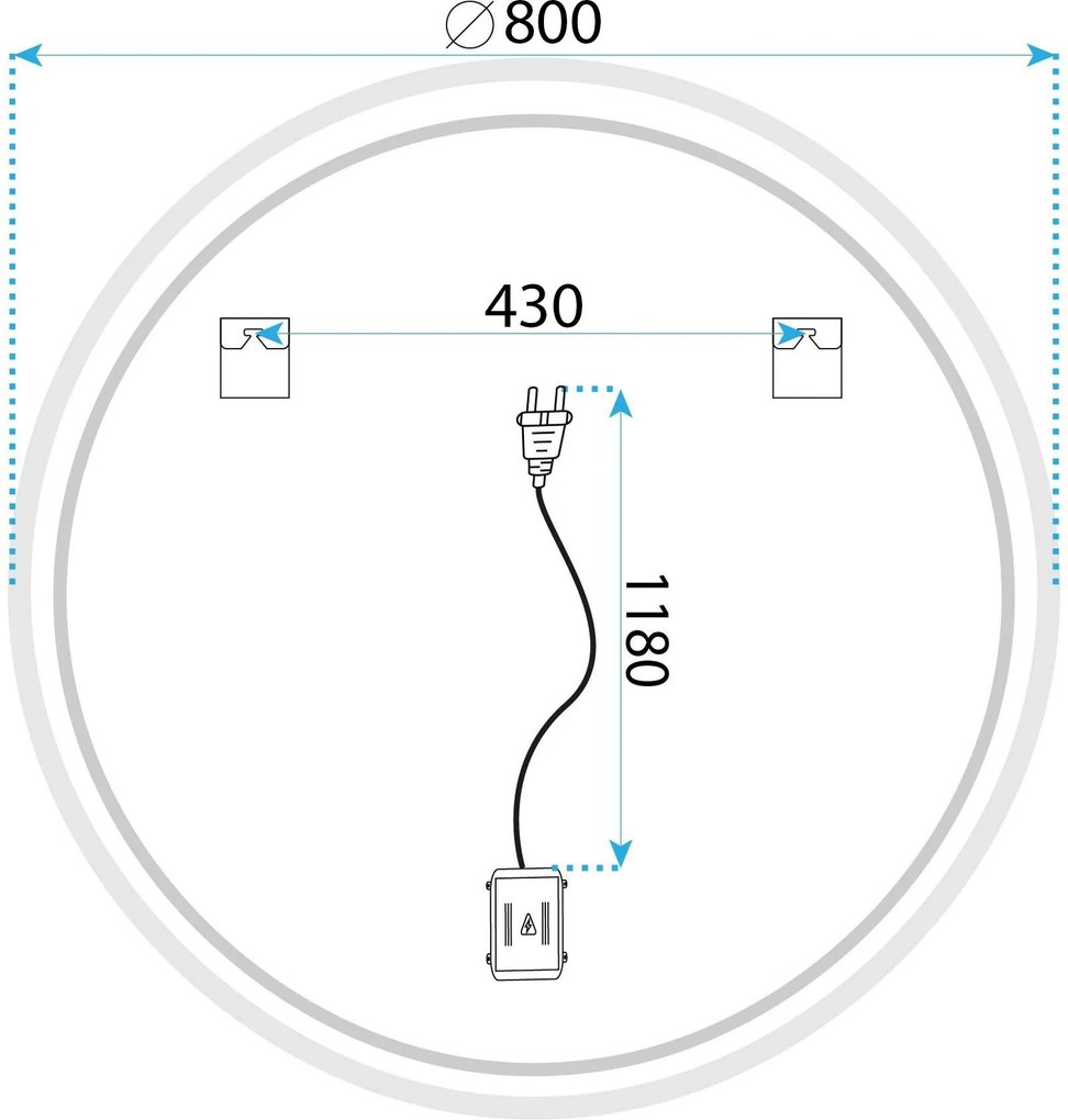 Огледало LED SOFT 80