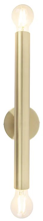 Хотелски шик стенна лампа злато 2 светлини - Tubi