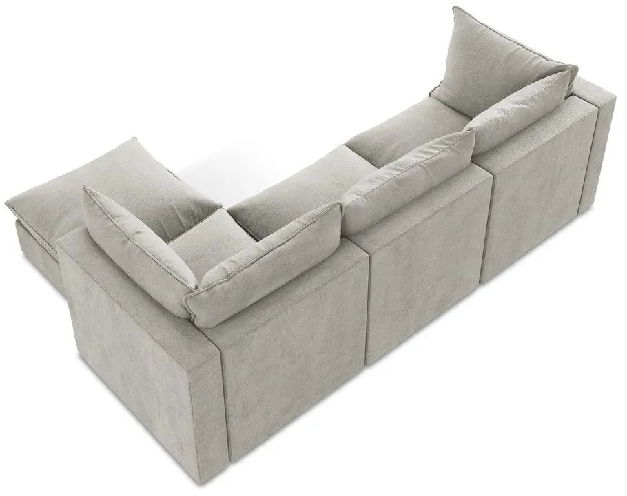 Светлосив ъглов диван (десен ъгъл) Manao – Makamii