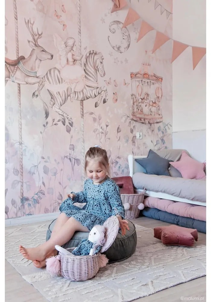 Бял ръчно изработен памучен килим подходящ за пране 140x200 cm Tribu Natural – Lorena Canals