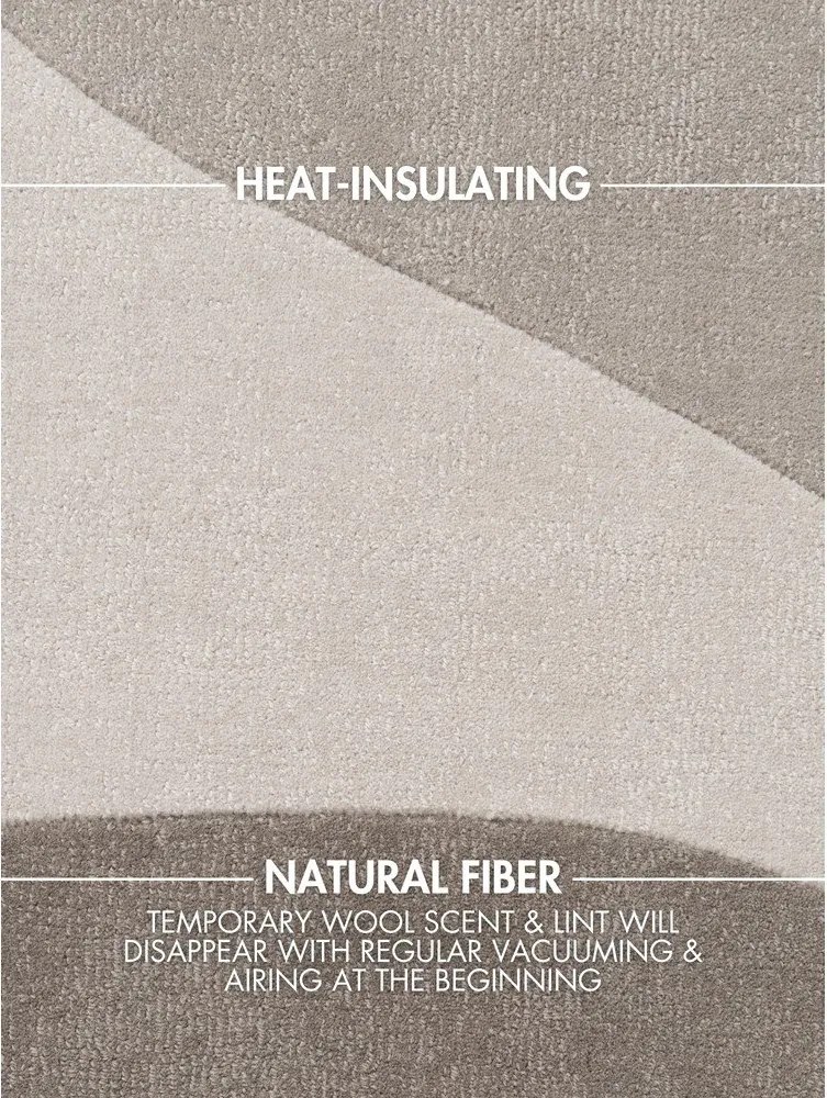 Бежов ръчно изработен вълнен кръгъл килим ø 200 cm Hackney Clarissa – Ted Baker