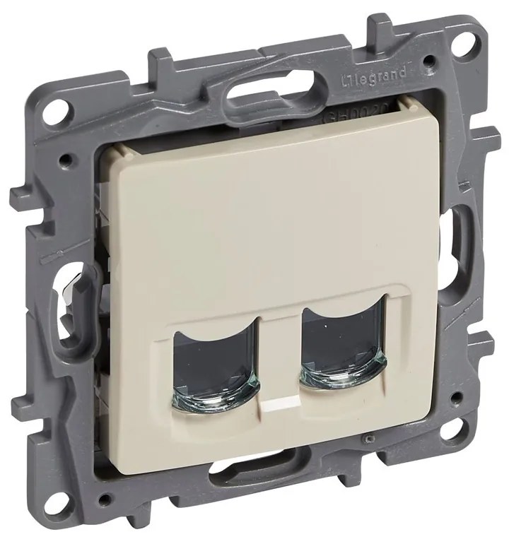 Legrand 664874 Legreand Розетка 2xRJ45 UTP cat.6 Niloe Крем - 664874