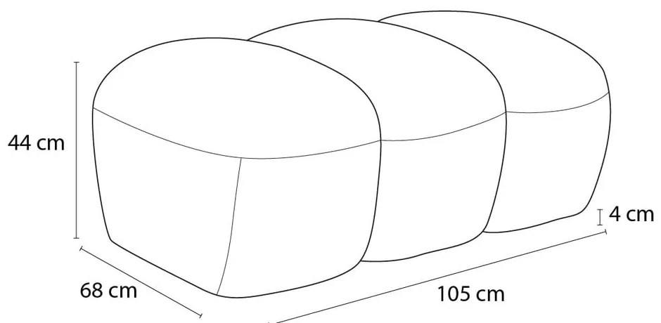 Зелена табуретка от прежда с примки от букле Hippolyte – Bobochic Paris