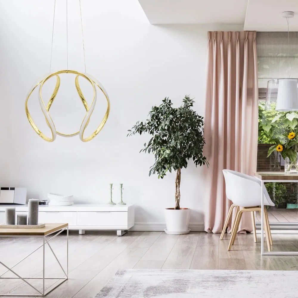 Елегантна модерна LED светлина за таван с дистанционно управление Черен