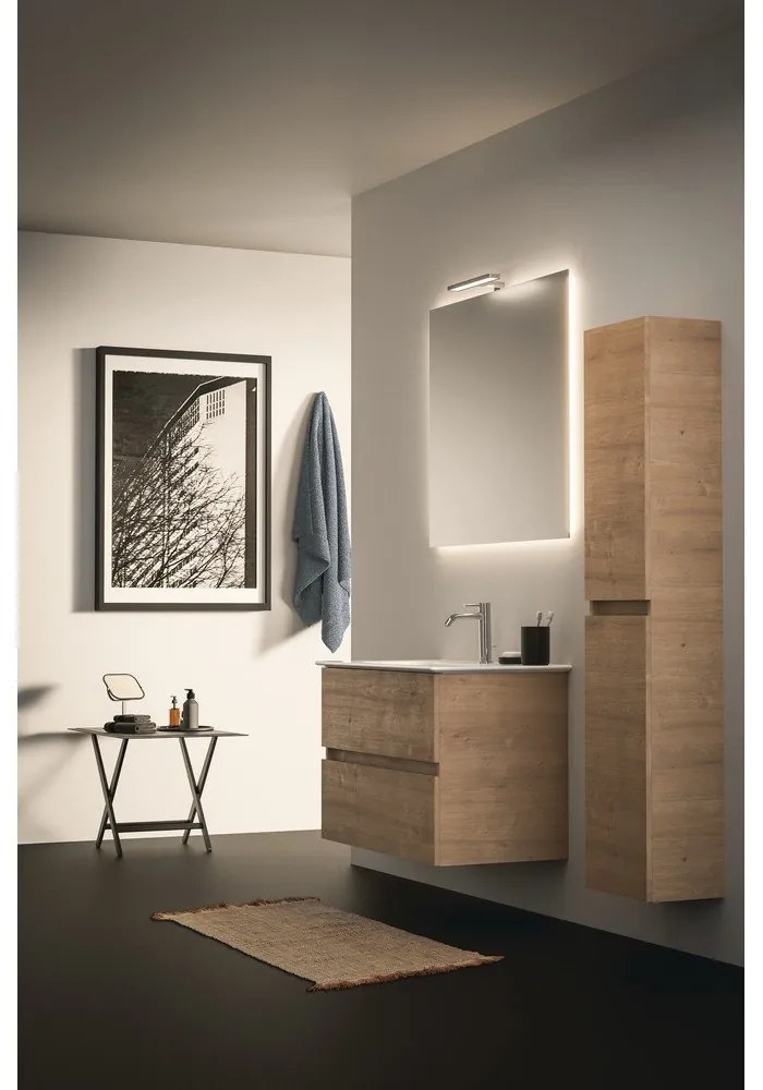 Стенен шкаф за мивка от декор от дъб в естествен цвят 80x55 cm Eurovit+ – Ideal Standard