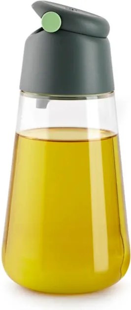 Бутилка за олио/зехтин Lekue 1010190, 8x17.4 см, 400 мл, +4/+80°C, Плавно изливане, Стъкло, Зелен