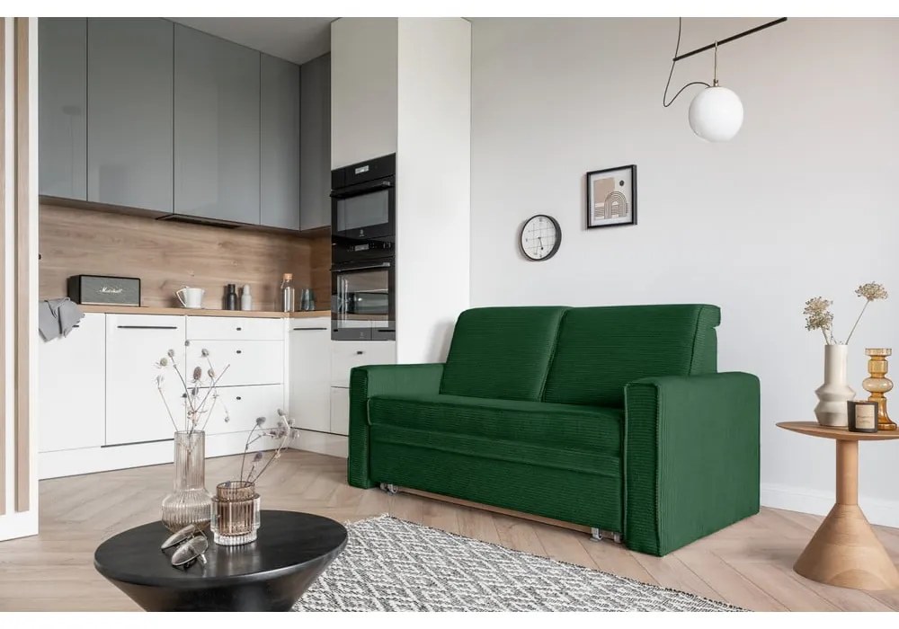 Тъмнозелен разтегателен диван 168 cm Lucky Lucy - Miuform
